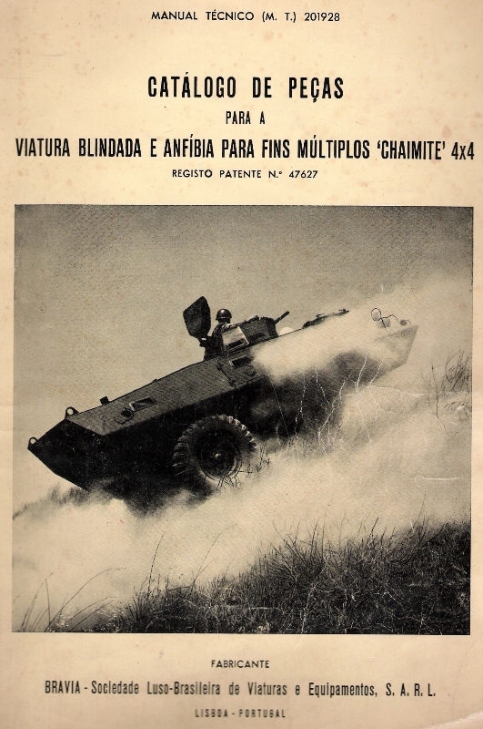 Um dos catálogos iniciais da Chaimite mostrava na capa uma V-100 modificada