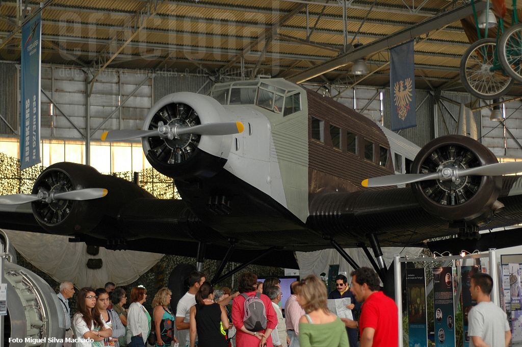O Junkers JU-52 que foi recuperado para o Museu do Ar, é uma das novidades desta exposição 