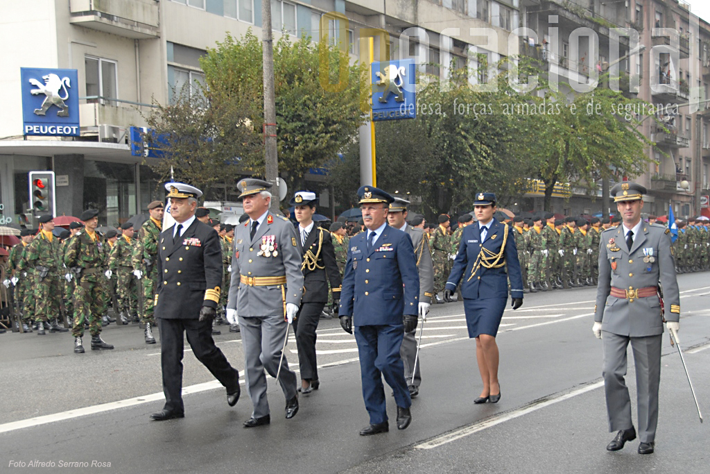 Como é hábito Marinha e Força Aérea fizeramse representar pelos respectivos Vice-Chefes de Estado-Maior, aqui acompanhados pelo seu homólogo do Exército.