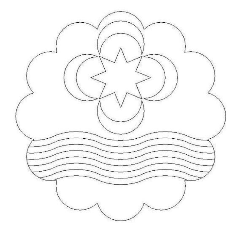 Modelo do emblema da APqTN (desenho a traço).
