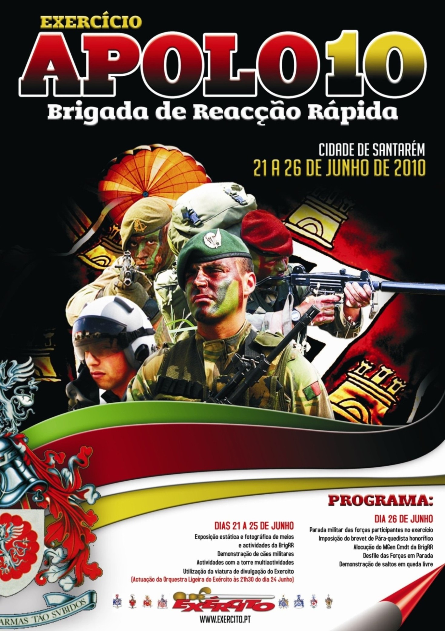 As acções de divulgação, sobretudo a nivel regional, foram muito cuidadas tendo muito en vista cativar os jovens para a prestação de serviço militar nas tropas de elitdo Exército.