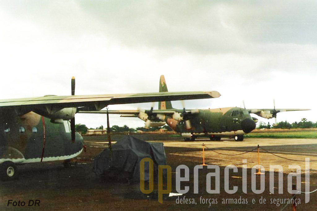Aeroporto Internacional de S. Tomé, um dos pontos de apoio das forças portuguesas nesta operação.