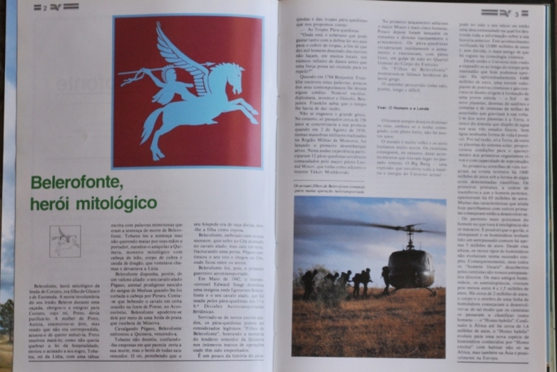 Figura 7. O Belerofonte/Pégaso na Revista Boina Verde em 1993. Na foto 6, ver o escudo de peito do actual RI 10.