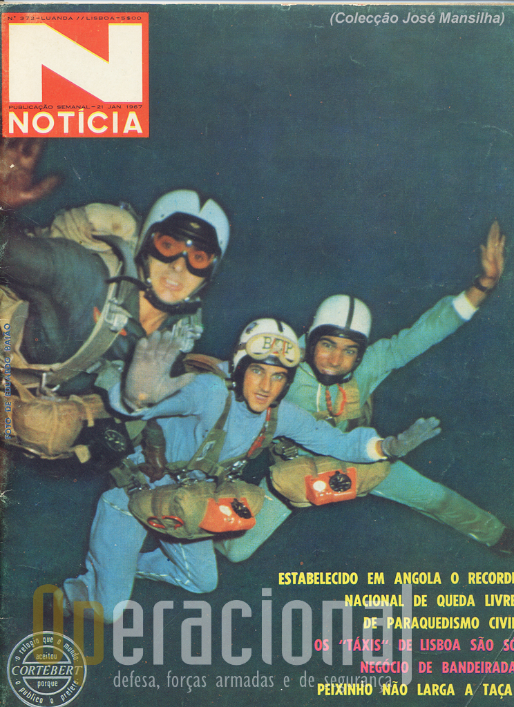 Capa da "Noticia" / Angola: Ferreira da Costa, José Mansilha e Albano Carvalho         