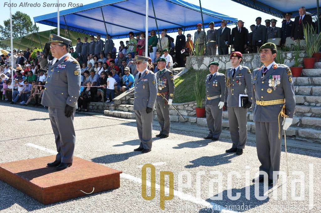 O Chefe do Estado-Maior do Exército, General Pina Monteiro, presidiu à cerimónia, e esteve acompanhado pelo Comandante das Forças Terrestres, Tenente-general Amaral Vieira e pelo comandante da Brigada de Reacção Rápida, Major-General Campos Serafino.
