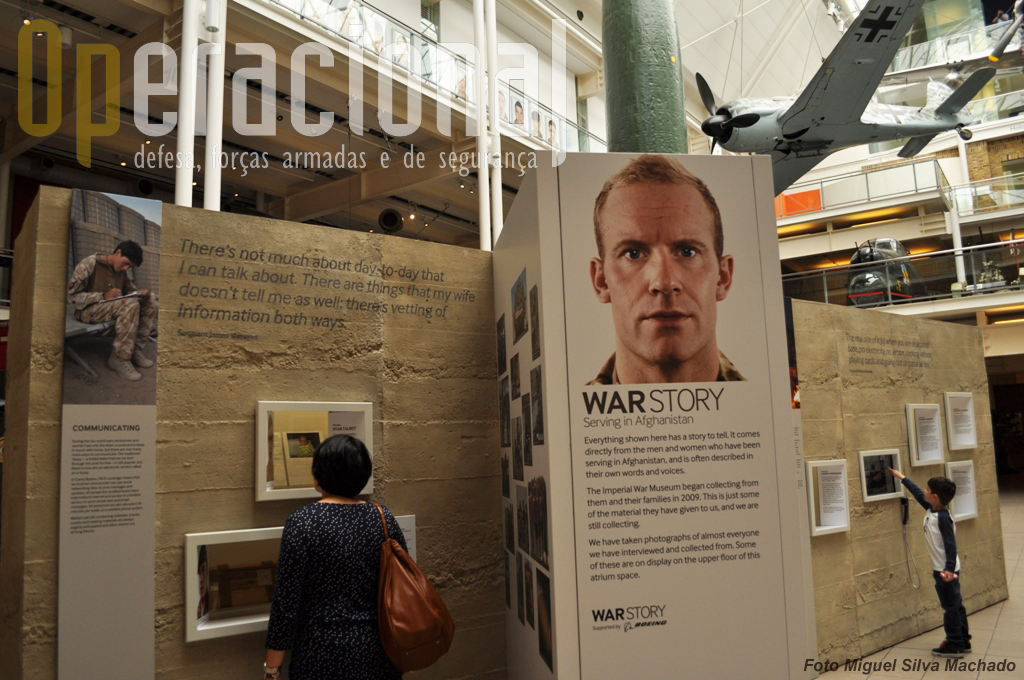 A exposição temporária "War Story:Serving in Afhganistan" tem um dos seus elementos logo na entrada do museu. Objectos pessoais, fotos, videos e entrevistas sobre o actual conflito neste país.