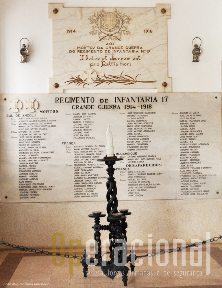 Hoje, o Regimento de Infantaria N.º 3, em Beja, mantém viva a memória dos militares do Regimento de Infantaria n.º 17 que em África e em França morreram em nome de Portugal.