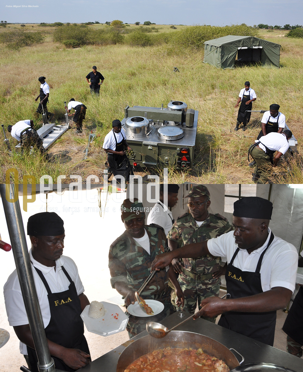 O Grupo está a fornecer cozinhas de campanha às Forças Armadas Angolanas, o que inclui como sempre a formação no local e com os equipamentos vendidos.