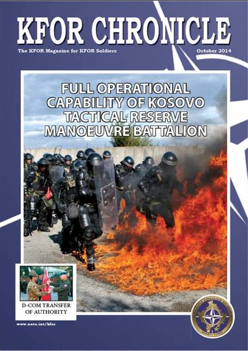 O último número da revista da Kosovo Force deu honras de capa a este exercício da KTM.