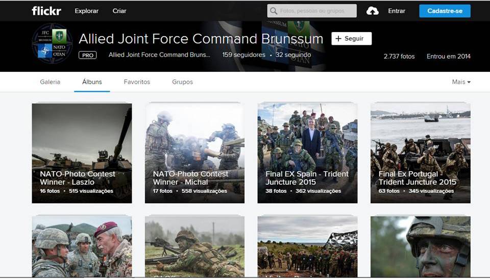 No Flickr do Allied Joint Force Command Brunssum, eram descarregadas as fotos dos Combat Camera Team.