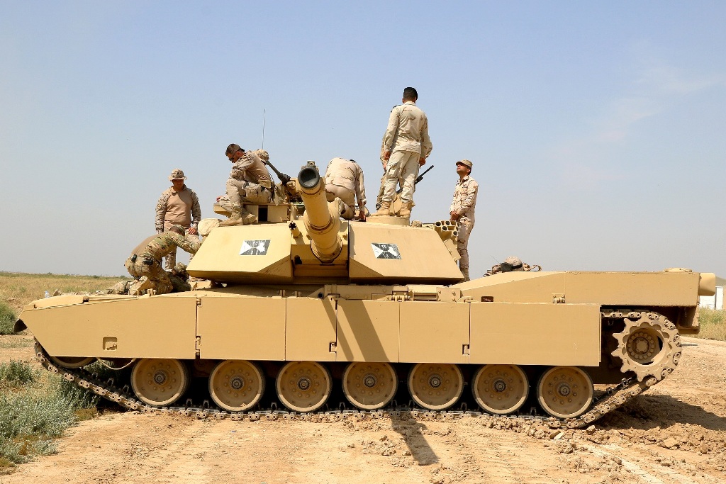 Um dos M1 do Exército Iraquiano.