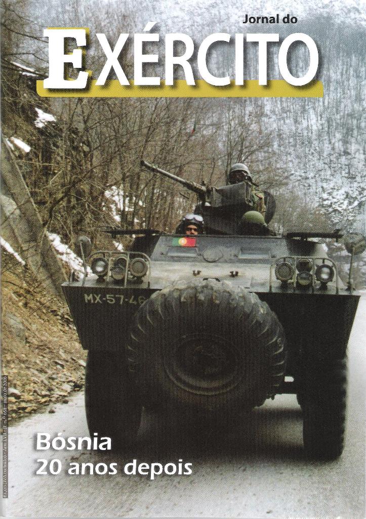 Pela primeira vez desde que entrou ao serviço em 1971, a V-200 Chaimite, teve honras de capa no Jornal do Exército! Bósnia 1996, o teatro de operações exterior e o ano, em que mais V-200 foram usadas em operações por uma só unidade, o 2BIAT.