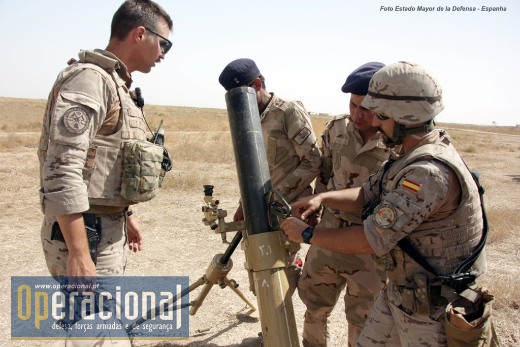 Também os morteiros em uso nas brigadas instruídas em besmayah por espanhóis e portugueses são "made in USA"